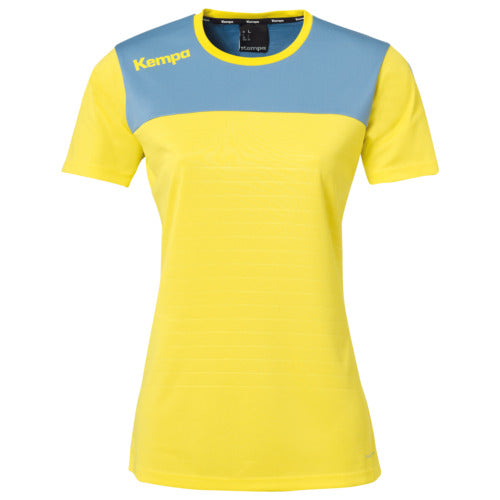 EMOTION 2.0 SHIRT WOMEN - lime yellow/dove blue
