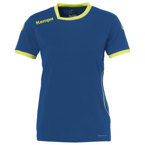 CURVE SHIRT WOMEN - deep blue/fluo yellow
