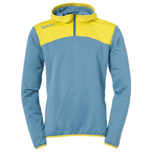 EMOTION 2.0 QUARTER ZIP HOODY - dove blue/lime yellow
