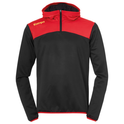 EMOTION 2.0 QUARTER ZIP HOODY - black/red/yellow