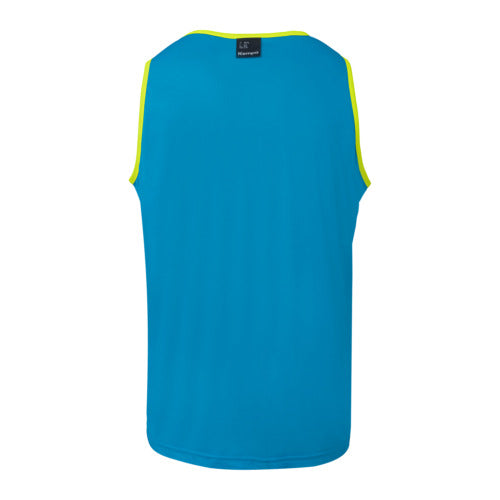 Reversible training bib - fluo yellow/kempablue