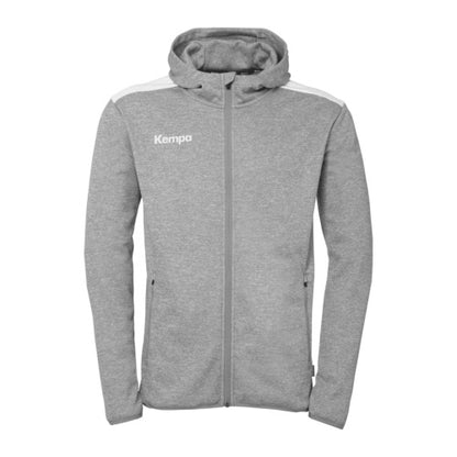 Emotion 27 Hooded jacket - dark grey mélange/white