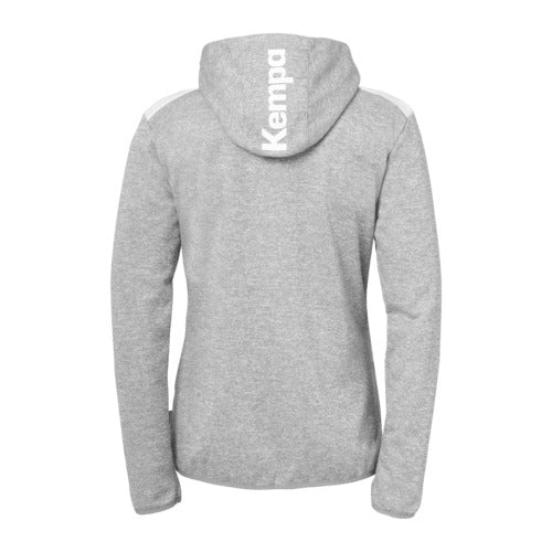 Emotion 27 Hooded jacket W - dark grey mélange/white