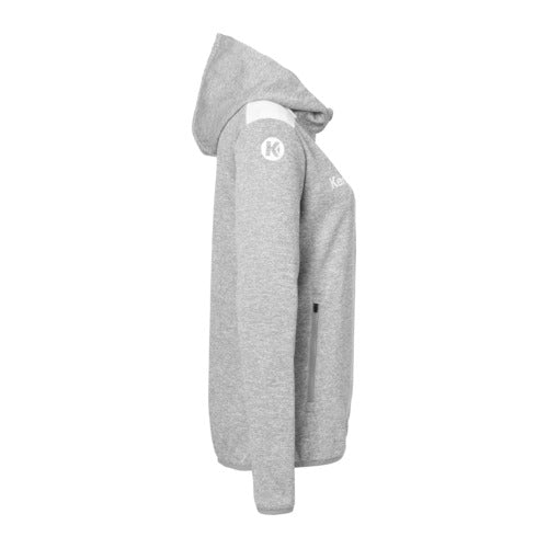 Emotion 27 Hooded jacket W - dark grey mélange/white
