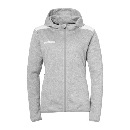 Emotion 27 Hooded jacket W - dark grey mélange/white