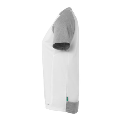 Ambition 28 Shirt W - white/dark grey mélange