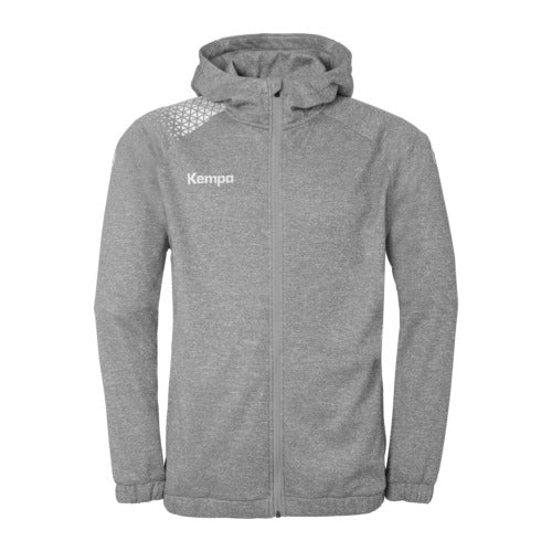 Ambition 28 Hooded jacket - dark grey mélange/white