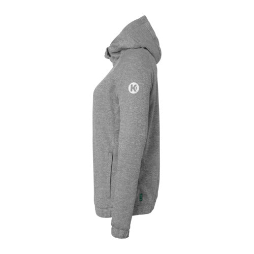 Ambition 28 Hooded jacket W - dark grey mélange/white