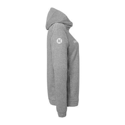Ambition 28 Hooded jacket W - dark grey mélange/white