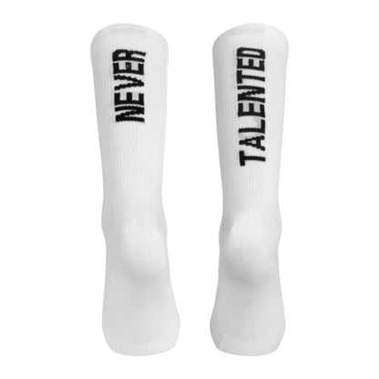 STMNT Socks Never Talented - white/black